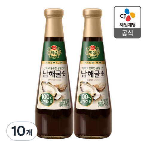 백설 남해굴소스, 500g, 10개