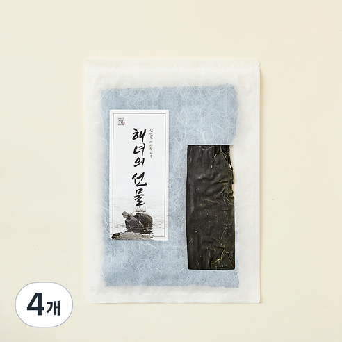 해녀의선물 다시마의 섬 금일도 더 두툼하고 진한 건다시마, 4개, 100g