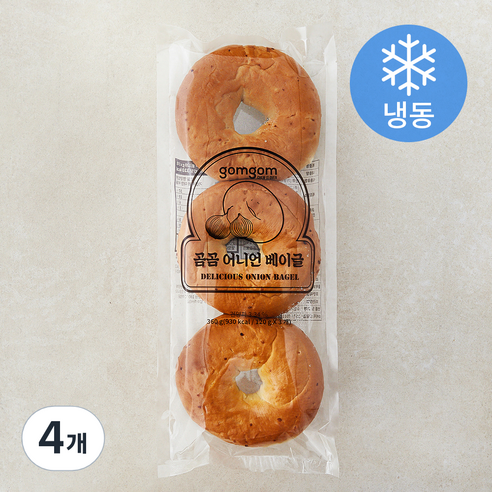 곰곰 어니언 베이글 (냉동), 360g, 4개