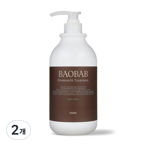 라온 바오밥 프리미엄34 트리트먼트, 2개, 1000ml