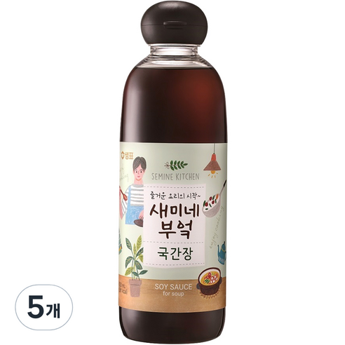 샘표 새미네부엌 국간장, 830ml, 5개