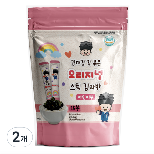 김대감 스틱 김자반 오리지널 어린이용 40p, 400g, 2개