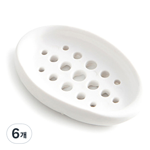 물빠짐 손빨래 비누받침, 화이트, 6개
