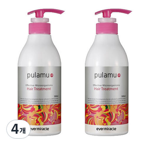 풀라무 EM 헤어 트리트먼트, 500ml, 4개