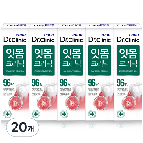 2080 닥터크리닉 잇몸치약, 140g, 20개