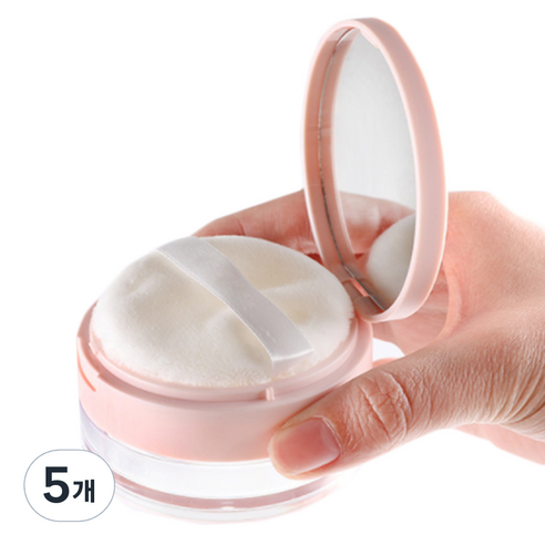 데일리프렌즈 가루망 파우더 용기 6.9 x 2.8 cm, 핑크, 5개