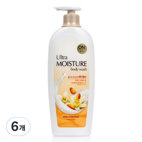 온더바디 울트라 모이스처 바디워시 아몬드 바닐라향, 785ml, 6개