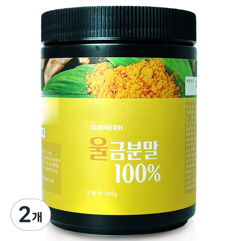 헬로우그린 국내산 진도 울금 분말, 2개, 300g