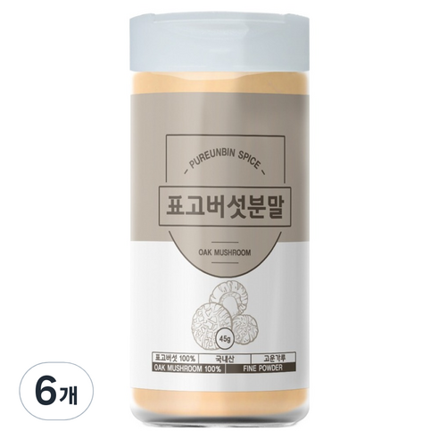 푸른빈 표고버섯 분말 가루, 45g, 6개