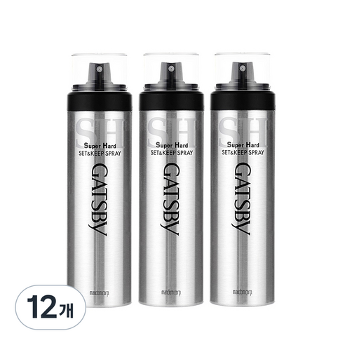 갸스비 셋앤킵 슈퍼하드 헤어 스프레이, 12개, 263ml