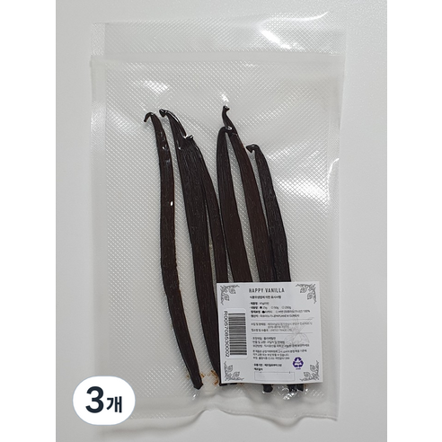 프리미엄 바닐라빈, 25g, 3개