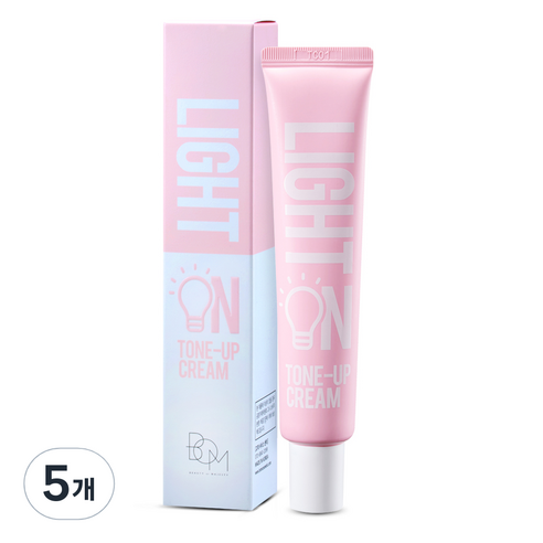비오엠 라이트온 톤업크림 40ml, 핑크, 5개