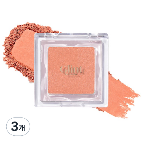 Glint 베이크드 블러쉬 블러셔 2.4g, 02 시트러스 팝, 3개