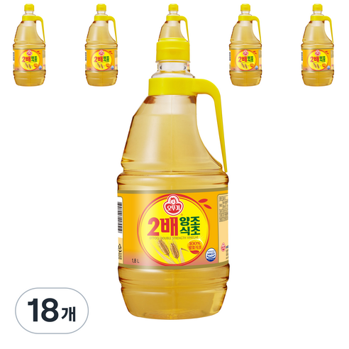오뚜기 2배 양조식초, 1.8L, 18개