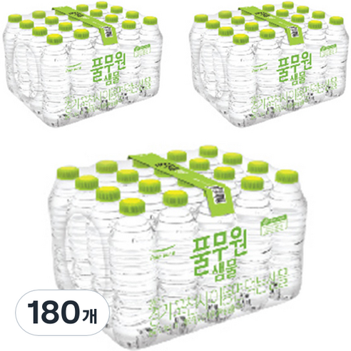 풀무원샘물 무라벨 생수, 330ml, 180개