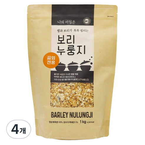 태광푸드 보리누룽지, 1kg, 4개