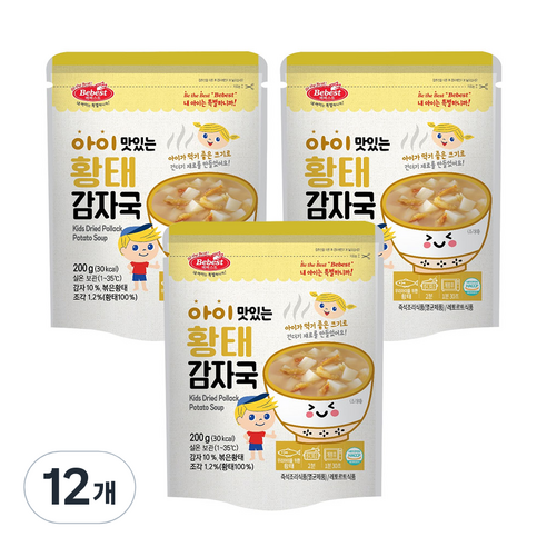 베베스트 아이 맛있는 황태감자국 200g, 12개