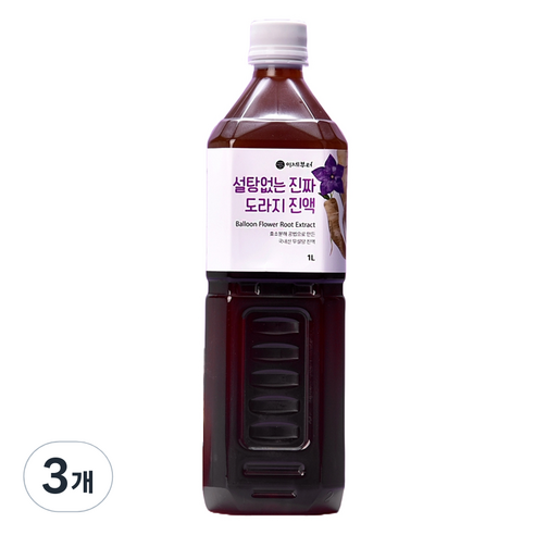 이제부터 설탕없는 진짜 도라지 진액, 1L, 3개