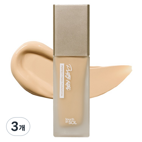 터치인솔 프리티필터 퍼펙트 피니시 리퀴드 파운데이션 35g, 1호 라이트, 3개