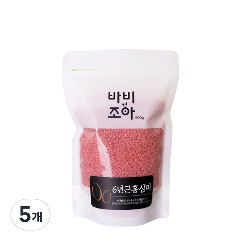 바비조아 6년근 홍삼미, 500g, 5개