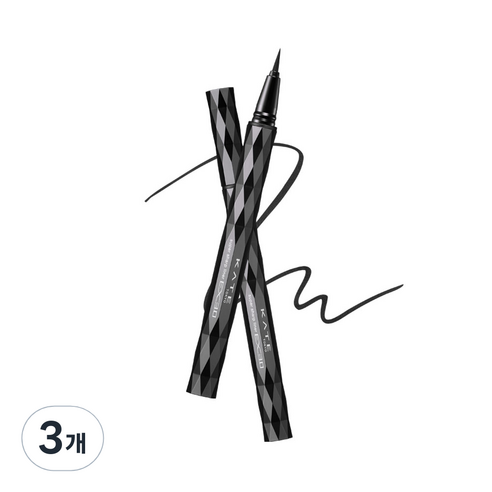 케이트 슈퍼 샤프 라이너 EX 3.0 0.6ml, BK 1 딥 블랙, 3개