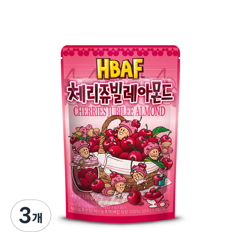 바프 체리쥬빌레 아몬드, 120g, 3개