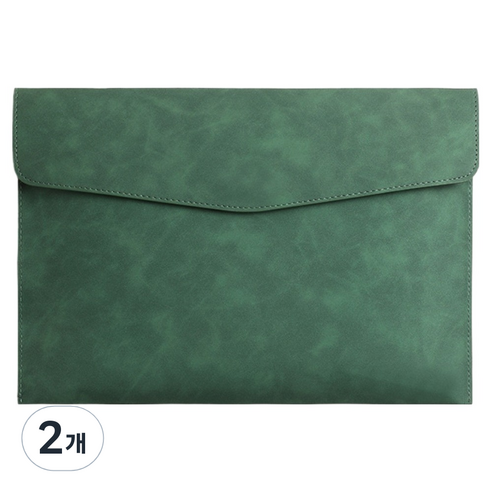 통근창고 A4 서류 파일 케이스 330 x 235 mm, 그린, 2개