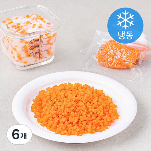 맘마유 당근 다짐 1단계 (냉동), 240g, 6개, 당근맛