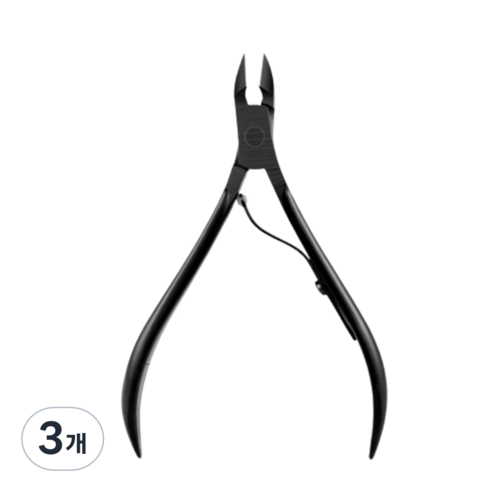 리빙홈디테일 네일케어 전문가용 니퍼 95mm, 올블랙, 3개