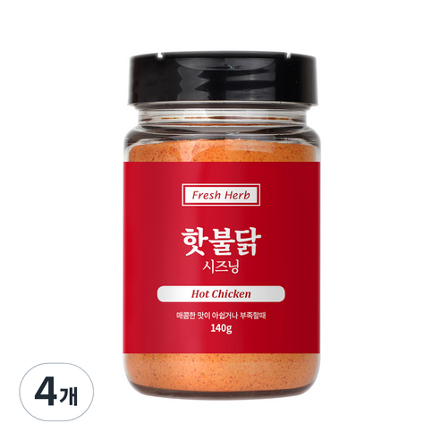 신선약초 핫불닭 시즈닝, 4개, 140g