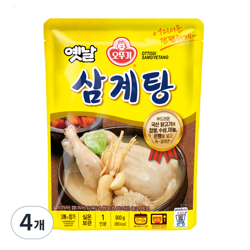 삼계탕  오뚜기 옛날 삼계탕, 900g, 4개