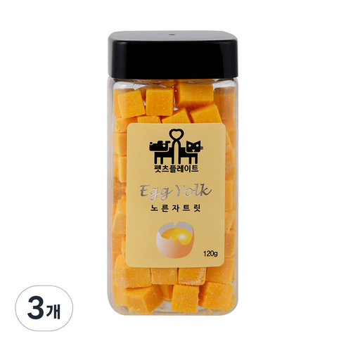 펫츠플레이트 반려동물 동결건조간식, 노른자, 120g, 3개