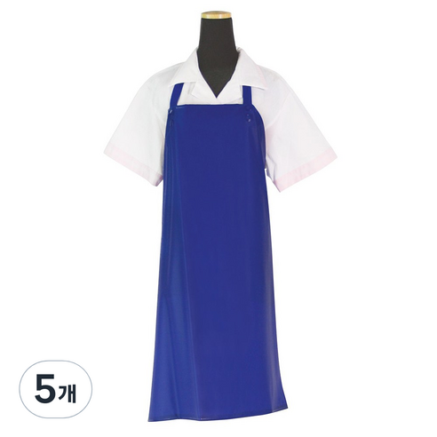 에이앤지 우레탄 H형 앞치마 소, 무광 청색, 5개