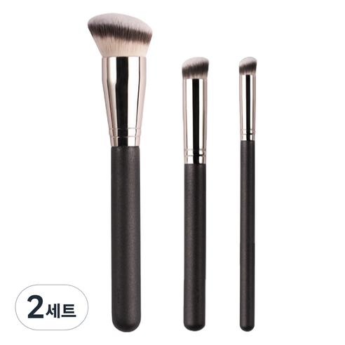 라메디 앵글 파운데이션 컨실러 브러쉬 3종 세트, 혼합색상, 2세트