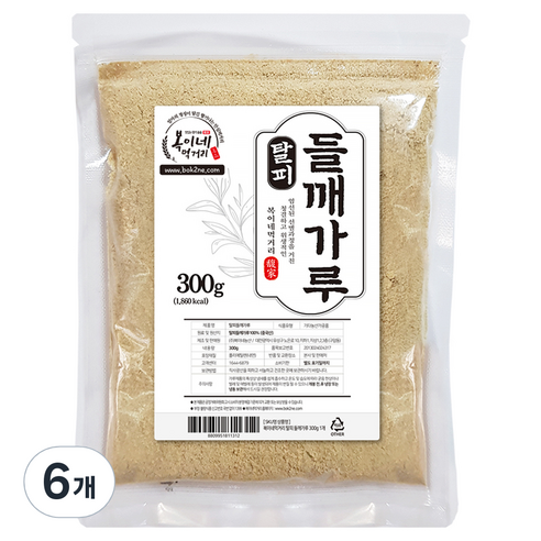 복이네먹거리 탈피 들깨가루, 300g, 6개