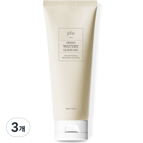 플루 프레쉬 워터리 글라이드 마사지젤 튜브형, 50ml, 3개