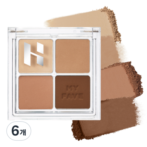 홀리카홀리카 마이 페이브 아이섀도우 팔레트 6.5g, 6개, 01 헤이즐