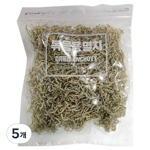 국산 볶음용 멸치, 100g, 5개