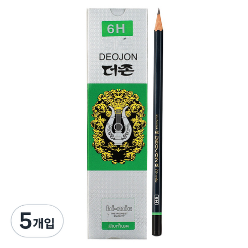 문화연필 더존 연필 6H, 혼합색상, 60개