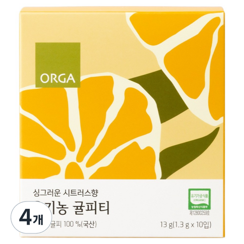ORGA 유기농 귤피티, 4개, 1.3g