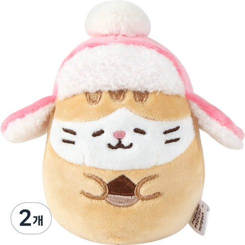 모찌타운 양털모자 핫팩 인형 군밤 베르 12cm, 2개