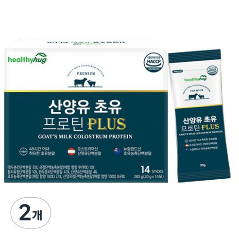 헬씨허그 산양유 초유 프로틴 PLUS 14p, 280g, 2개