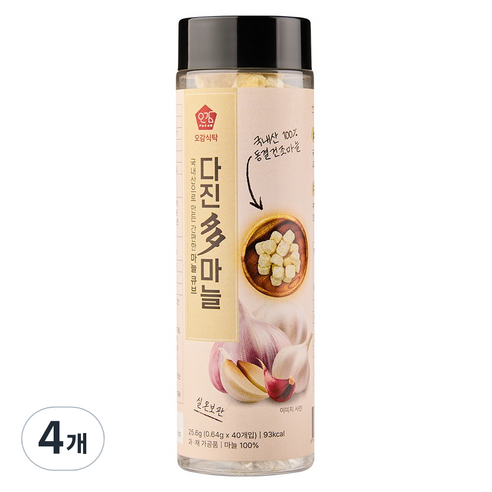 오감식탁 다진다 마늘 40정, 25.6g, 4개