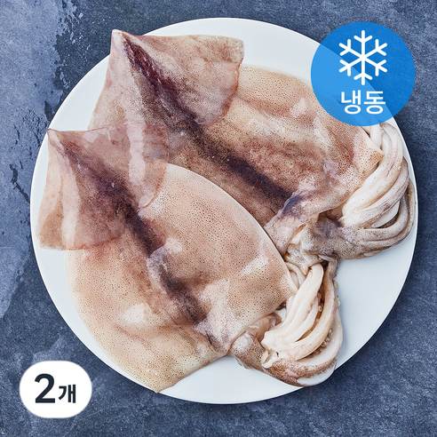 손질 김씨밥 오징어 대 (냉동), 2개, 400g