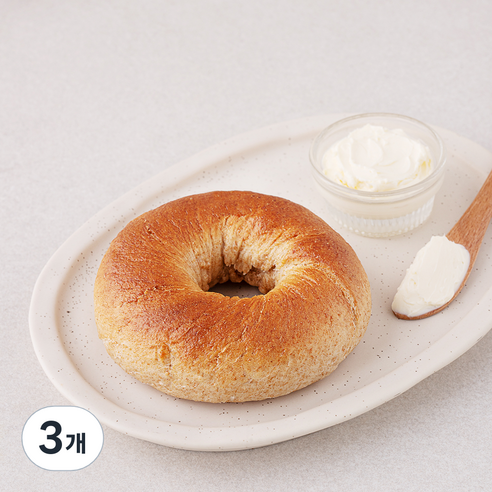 훕훕베이글 유기농 인증 통밀 베이글, 115g, 1개입, 3개