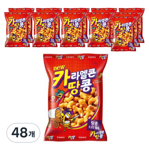카라멜콘 땅콩 과자, 46g, 48개