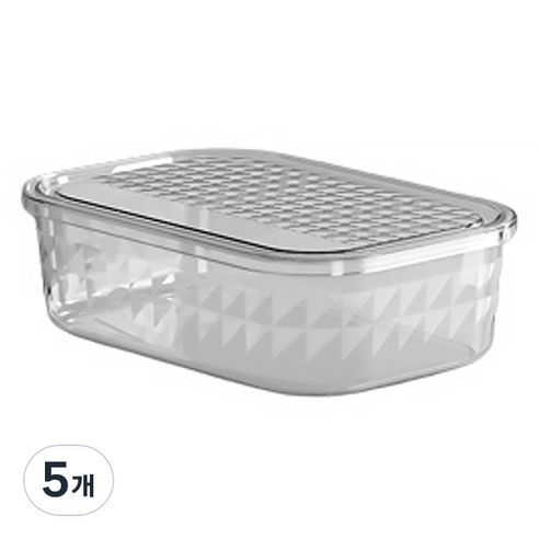 블럭마트 의류 이불 멀티정리상자, 투명, 5개