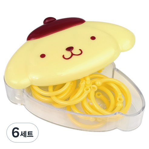 바이하츠 폼폼푸린 플라스틱 카드링 중 15p 세트, 6세트, 24mm