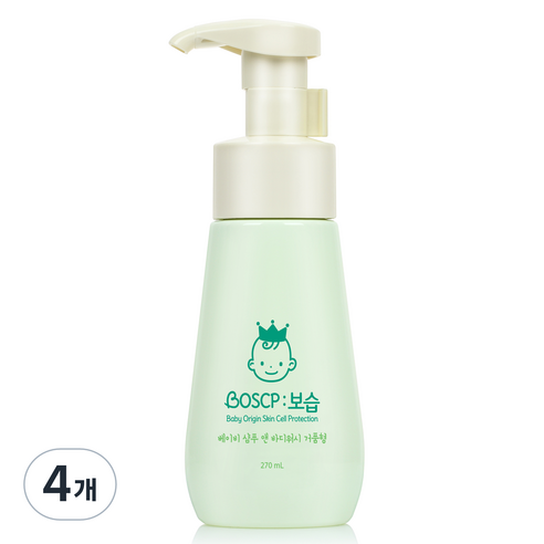보습 베비언스 베이비 샴푸 앤 바디워시 거품형, 270ml, 4개