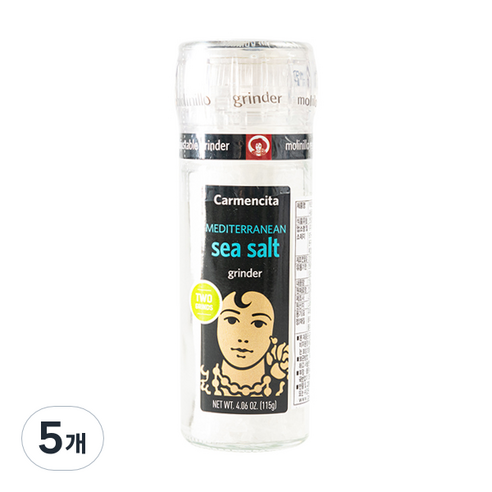 카르멘시타 메데테레니안 씨솔트 그라인더, 115g, 5개